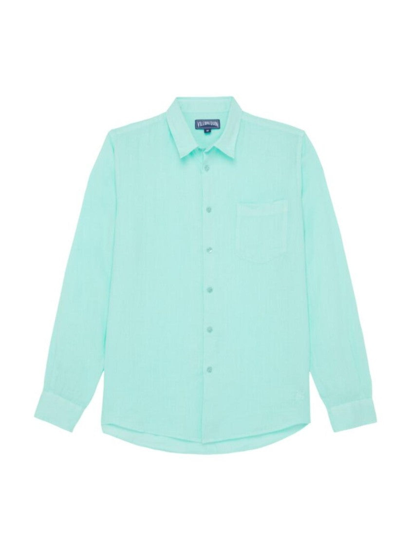 Vilebrequin Light Green Linen Shirt