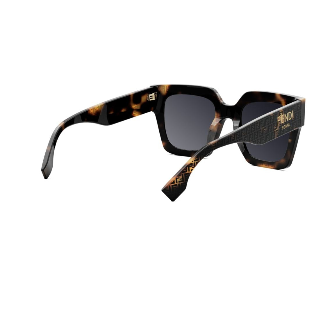 Fendi Oversized Tortoiseshell Sunglasses With Monogram Accents