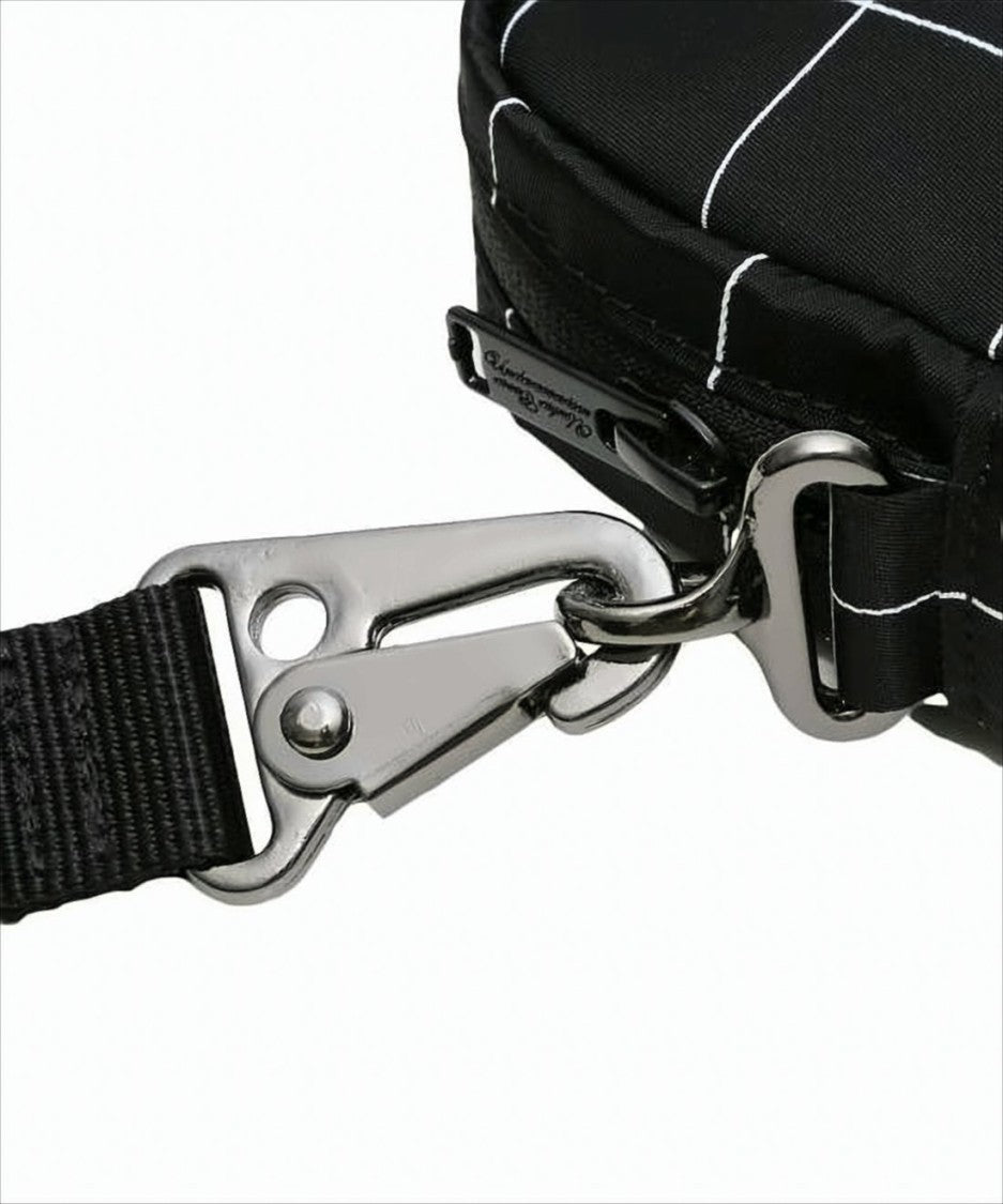 Undercover Compact Nylon Crossbody Bag With Grid Pattern