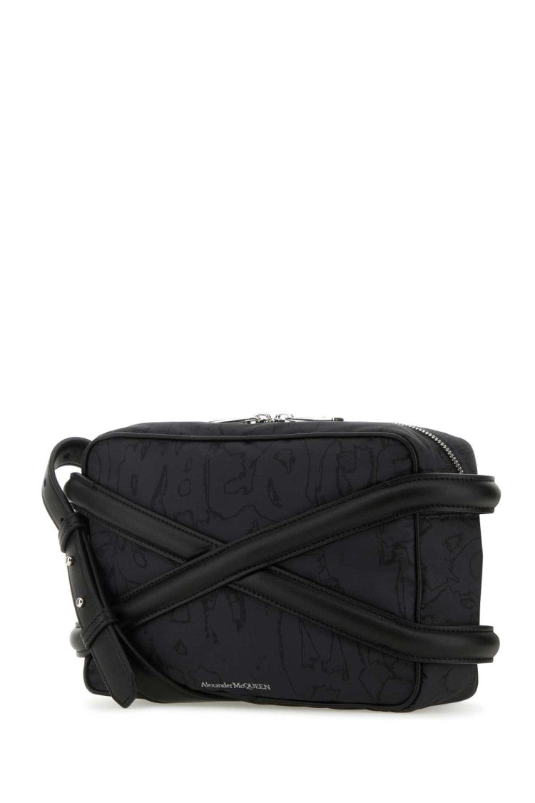 Alexander Mcqueen Black Nylon Harness Crossbody Bag