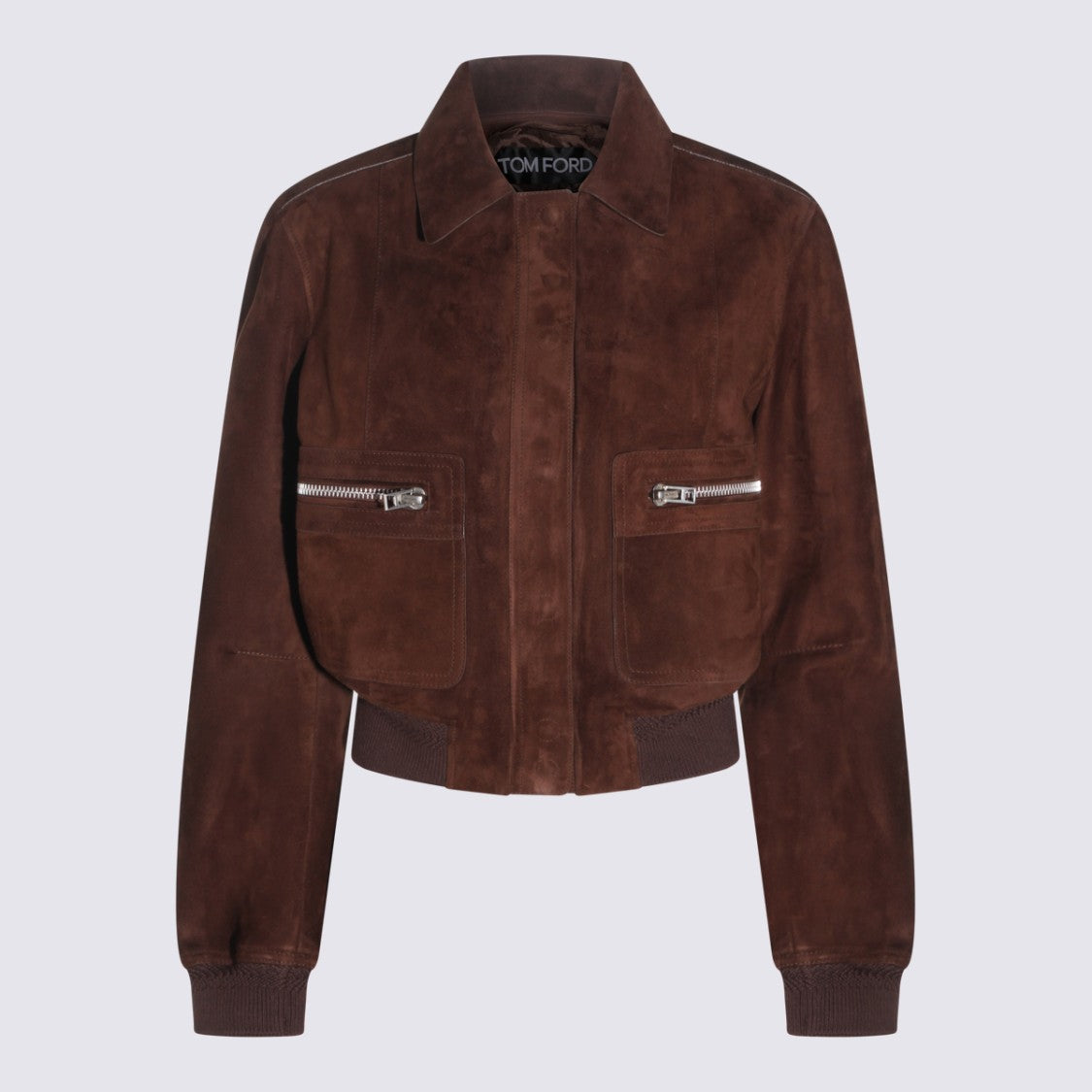 Tom Ford Brown Suede Cropped Jacket