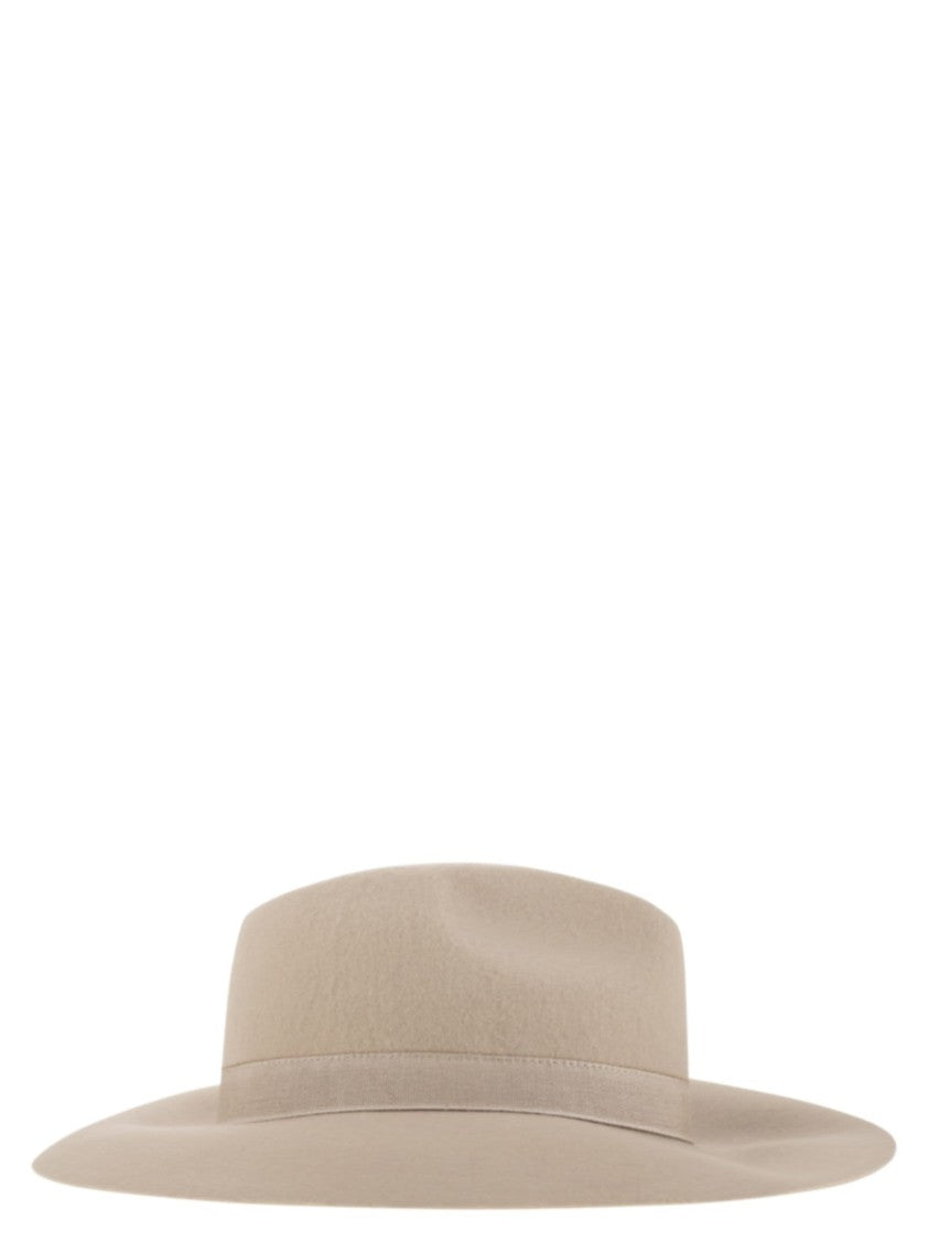 Fay Refined Wide-Brimmed Wool Felt Hat
