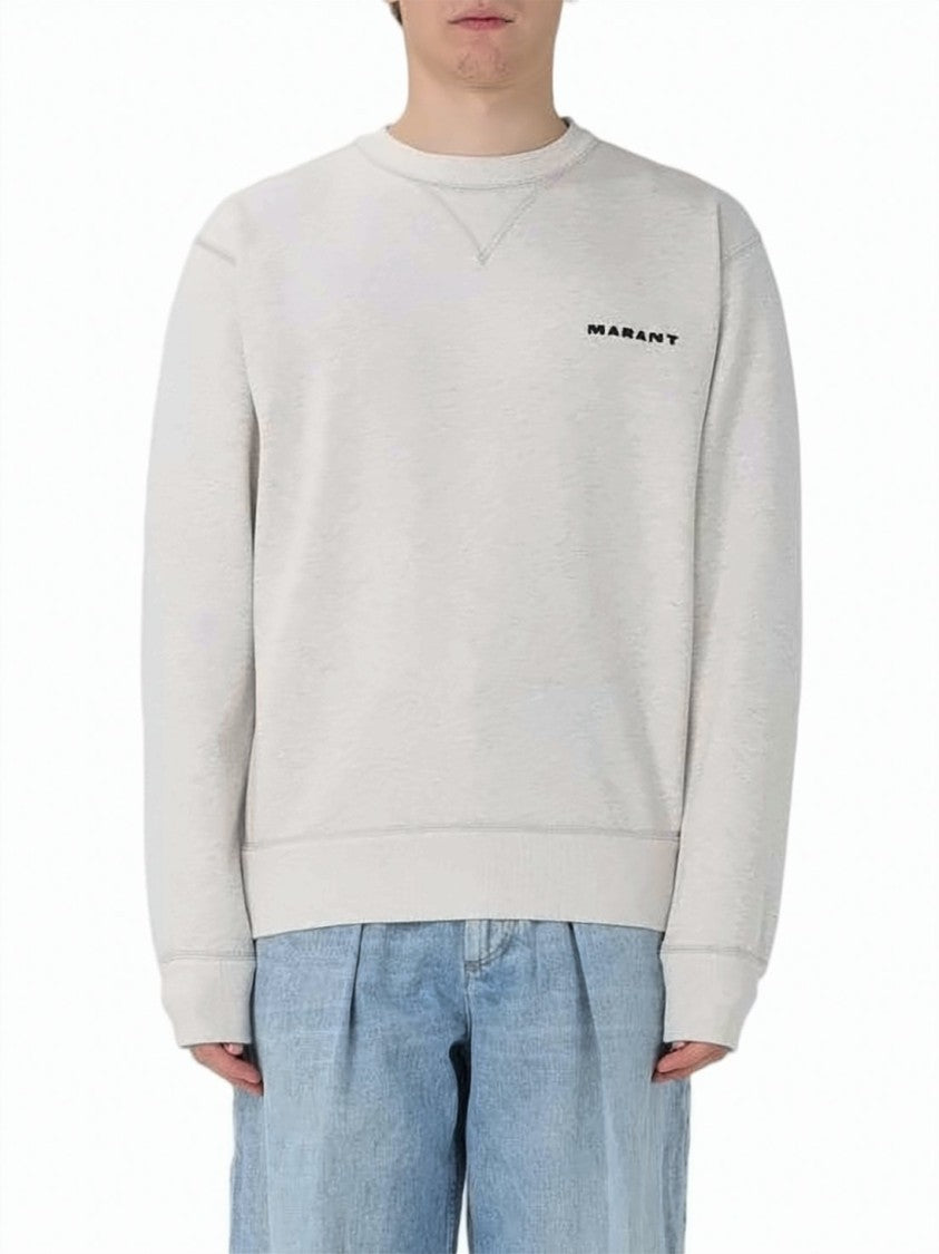 Isabel Marant Relaxed Fit Long-Sleeve Crewneck Sweatshirt With Textured Fabric