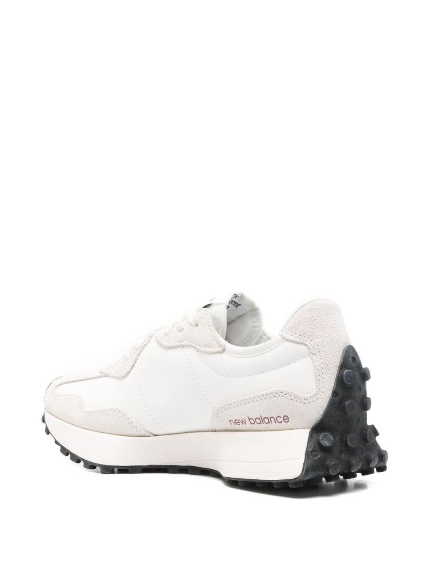 New Balance Sleek White And Dark Red Sneakers