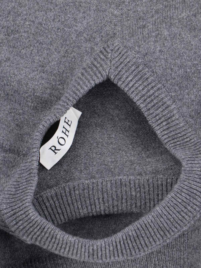 Róhe Asymmetrical Grey Wool And Cashmere Sweater