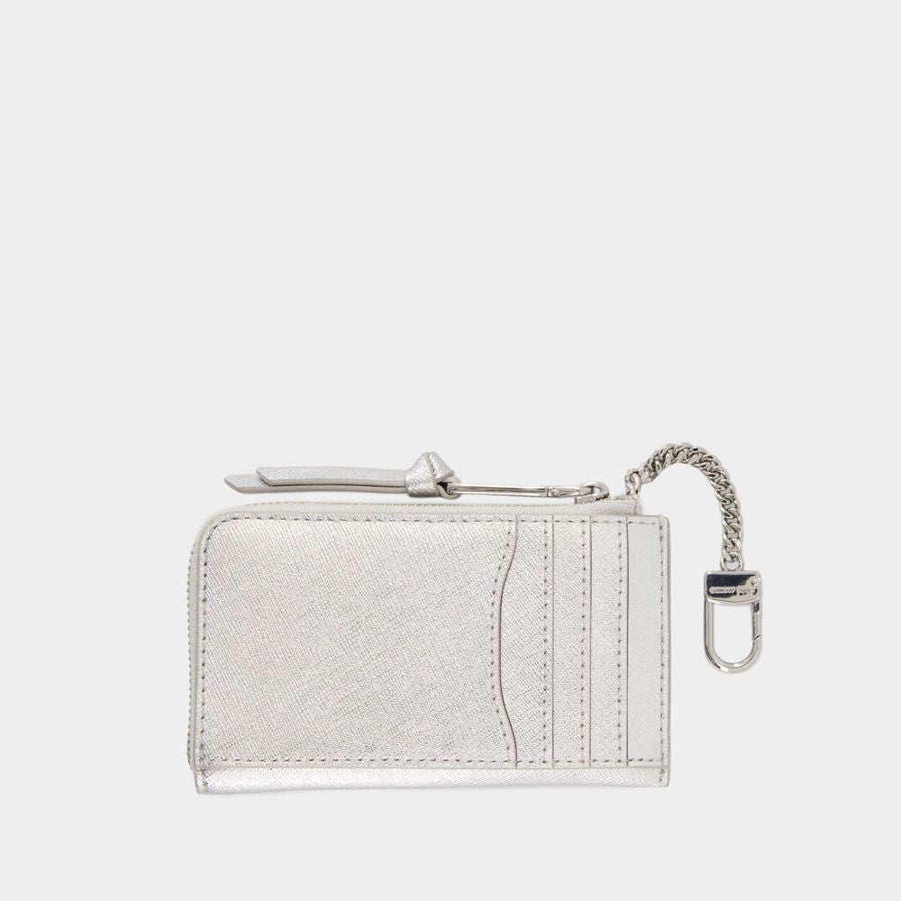 Marc Jacobs The Top Zip Wallet - Leather - Silver