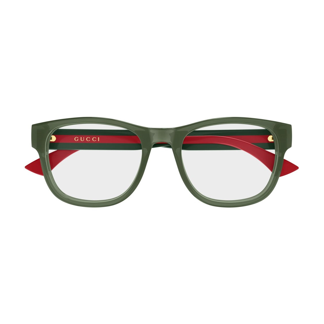 Gucci Translucent Olive Green Square Frame Sunglasses