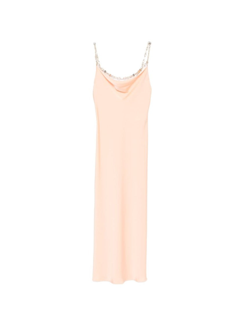 Rabanne Salmon Draped Midi Dress