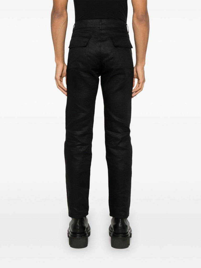 Rick Owens Black Jeans With Concealed Fly