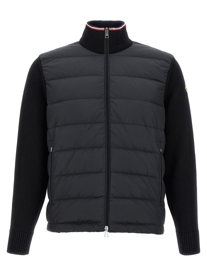 Moncler Tricolor Detail Padded Cardigan