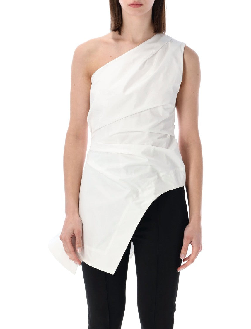 Róhe Asymmetrical Cotton Blouse Top