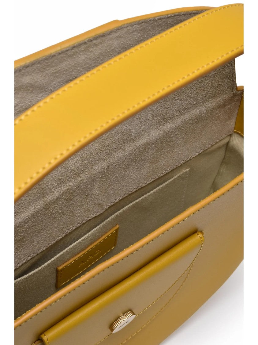 A.P.C. Yellow Leather Magnetic Dah Pouch