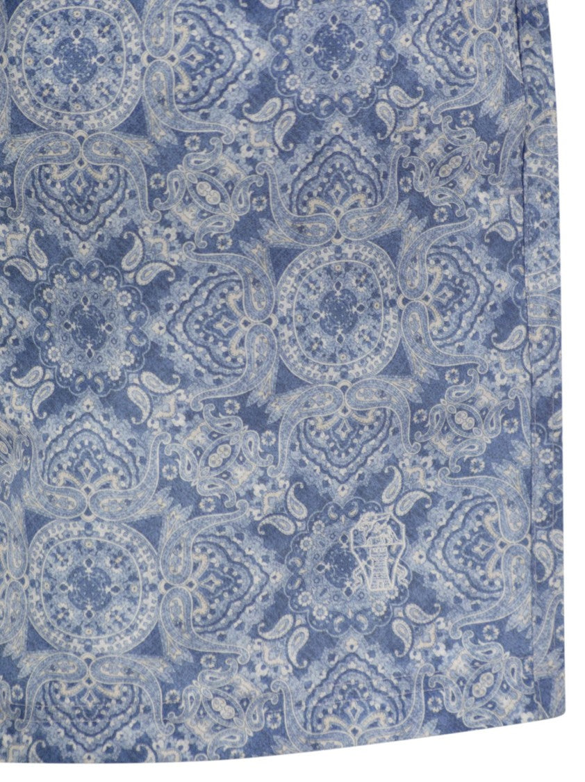 Brunello Cucinelli Beach Swimsuit With Paisley Design