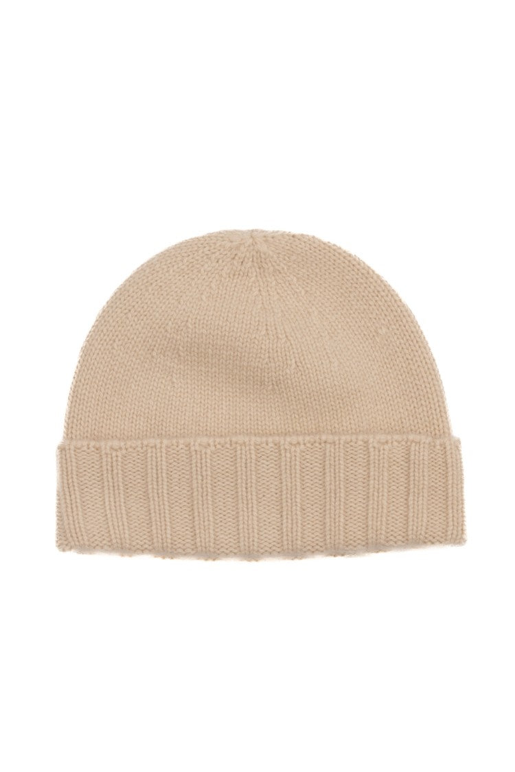 Drumohr Ribbed Cashmere Beanie With Fold-Over Cuff