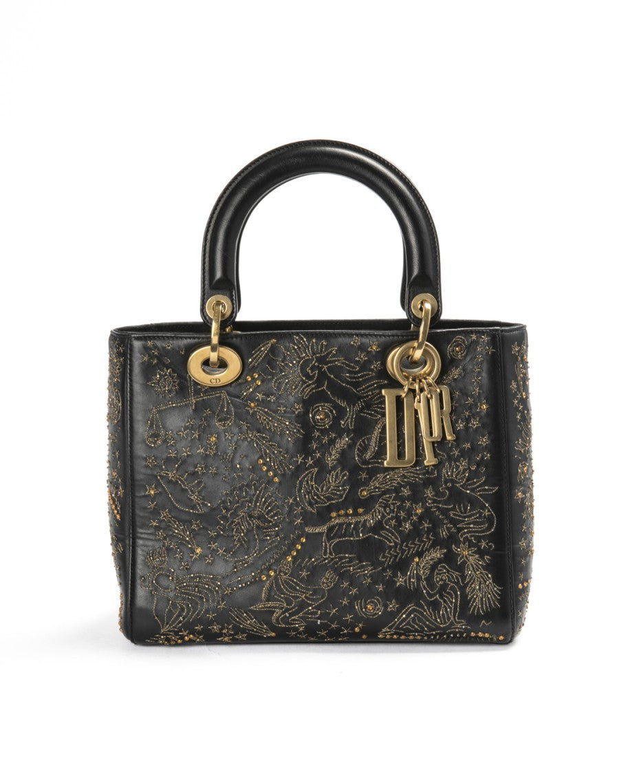 Dior Black Lady Zodiac Bag