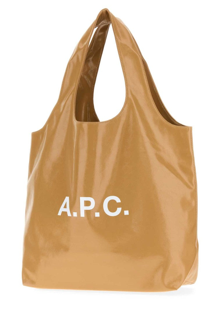 A.P.C. Beige Synthetic Leather Ninon Shopping Bag