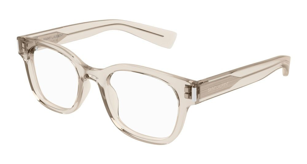 Saint Laurent Beige Translucent Beige Acetate Eyeglasses
