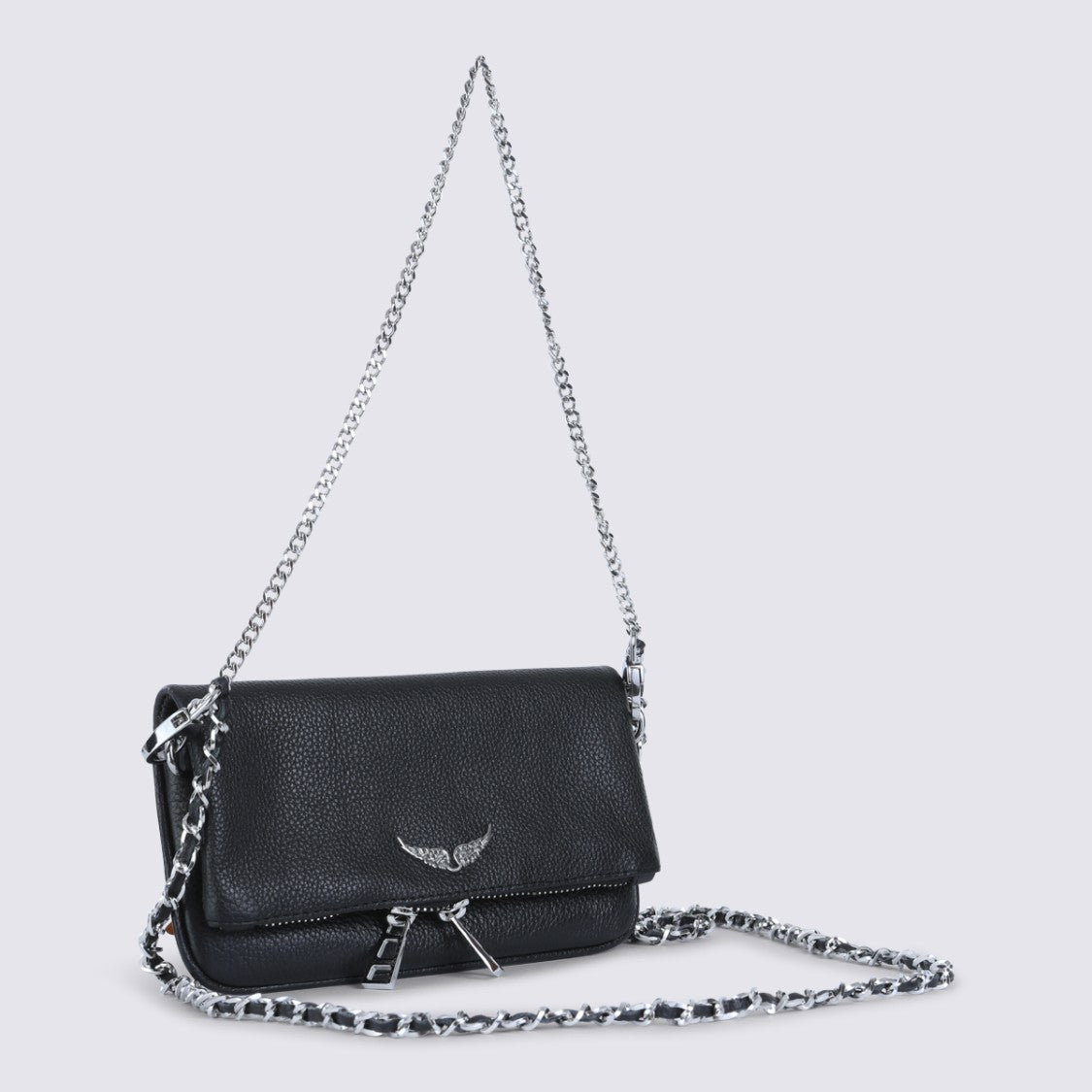 Zadig & Voltaire Black Leather Rock Nano Shoulder Bag