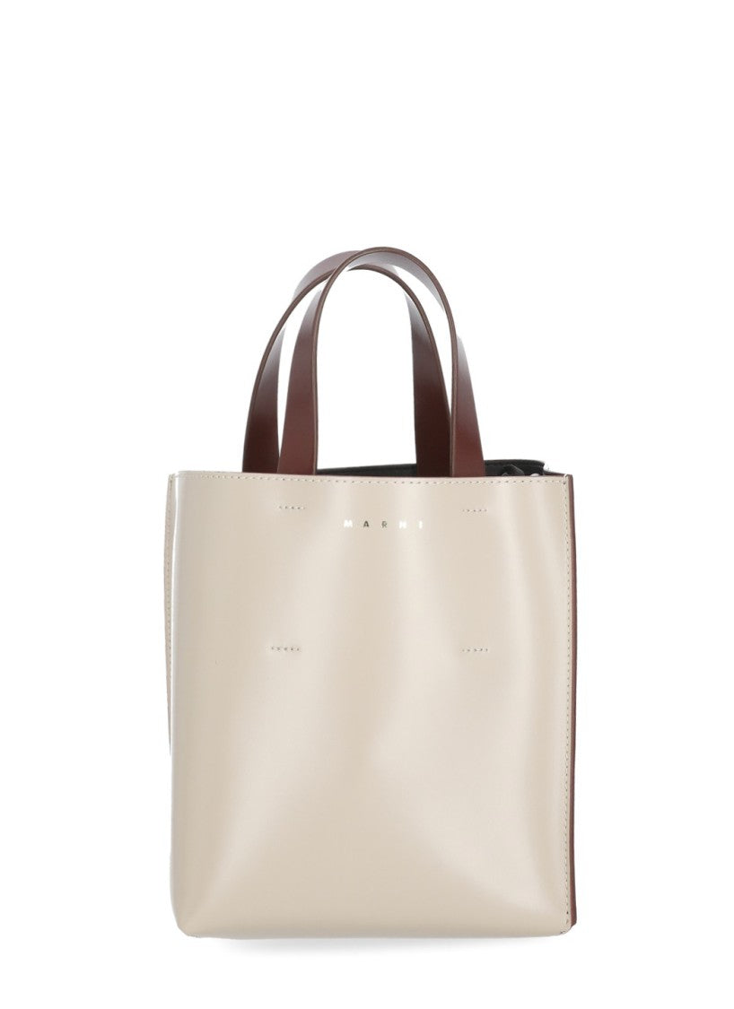 Marni Museo Mini Handbag With Contrasting Handles And Adjustable Strap