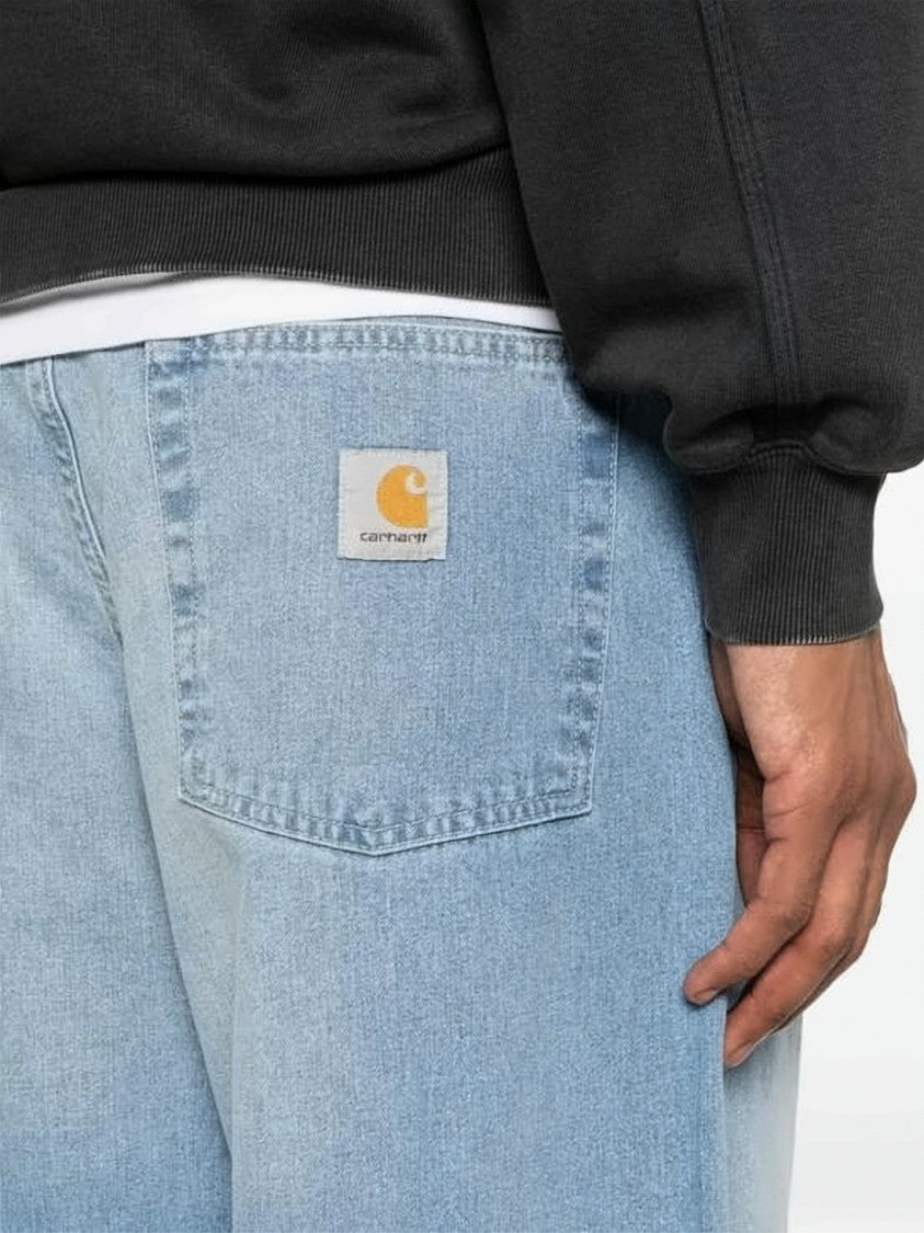 Carhartt Wip Relaxed Wide-Leg Denim Pants With Subtle Fade