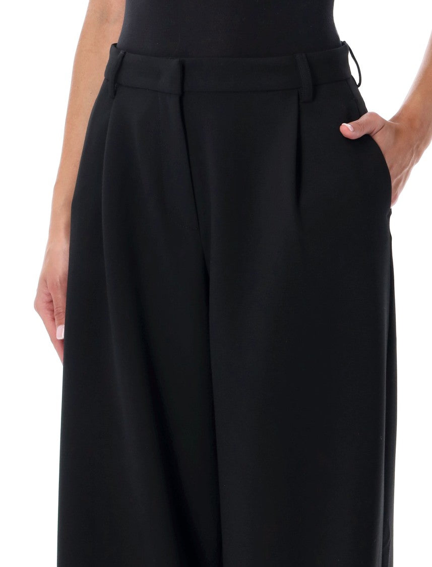 Sessùn Provenco Black High-Waisted Tailored Wide-Leg Pants