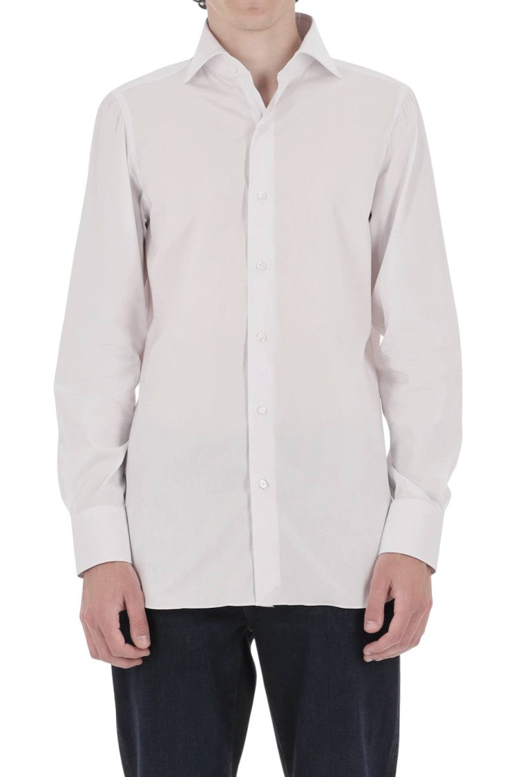 Finamore Napoli Poplin Stretch Cotton Shirt