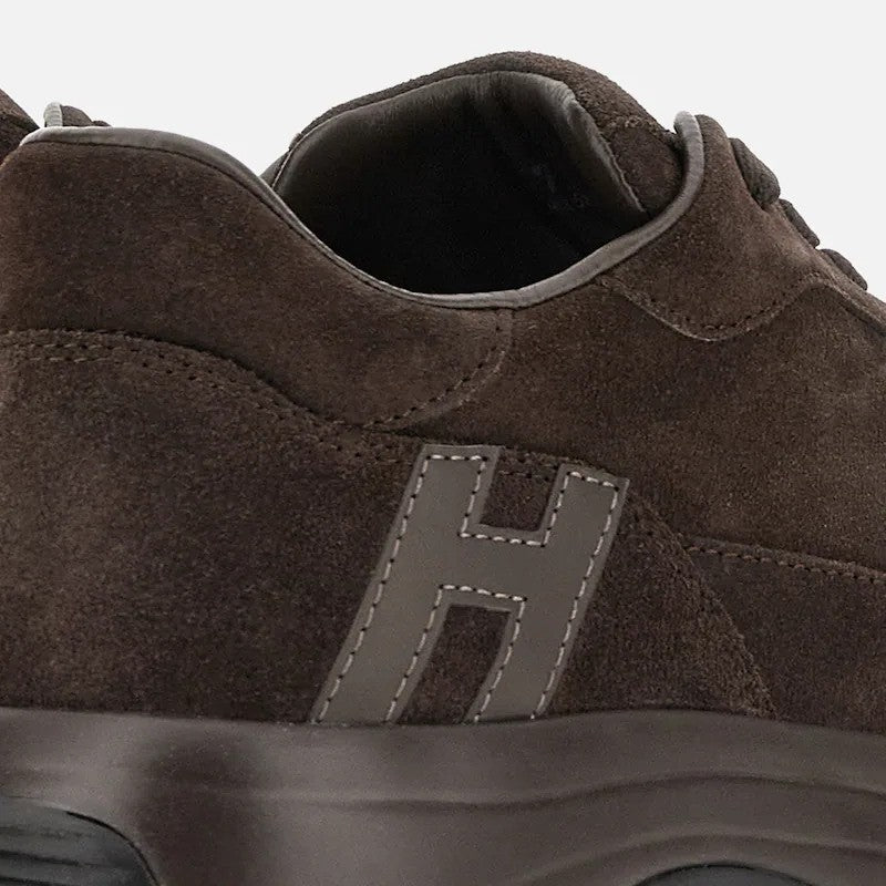 Hogan Suede Upper Cushioned Sole Low-Top Sneakers