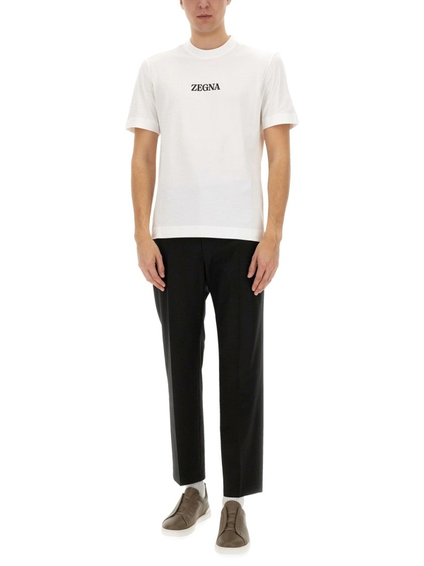 Zegna Tailored Jersey T-Shirt With Minimalist Design And Logo