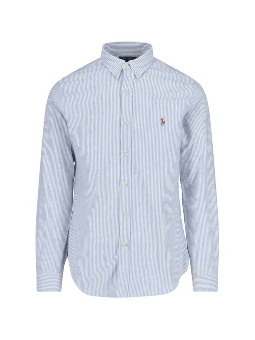 Polo Ralph Lauren Tailored Fit Blue Dress Shirt With Traditional Collar