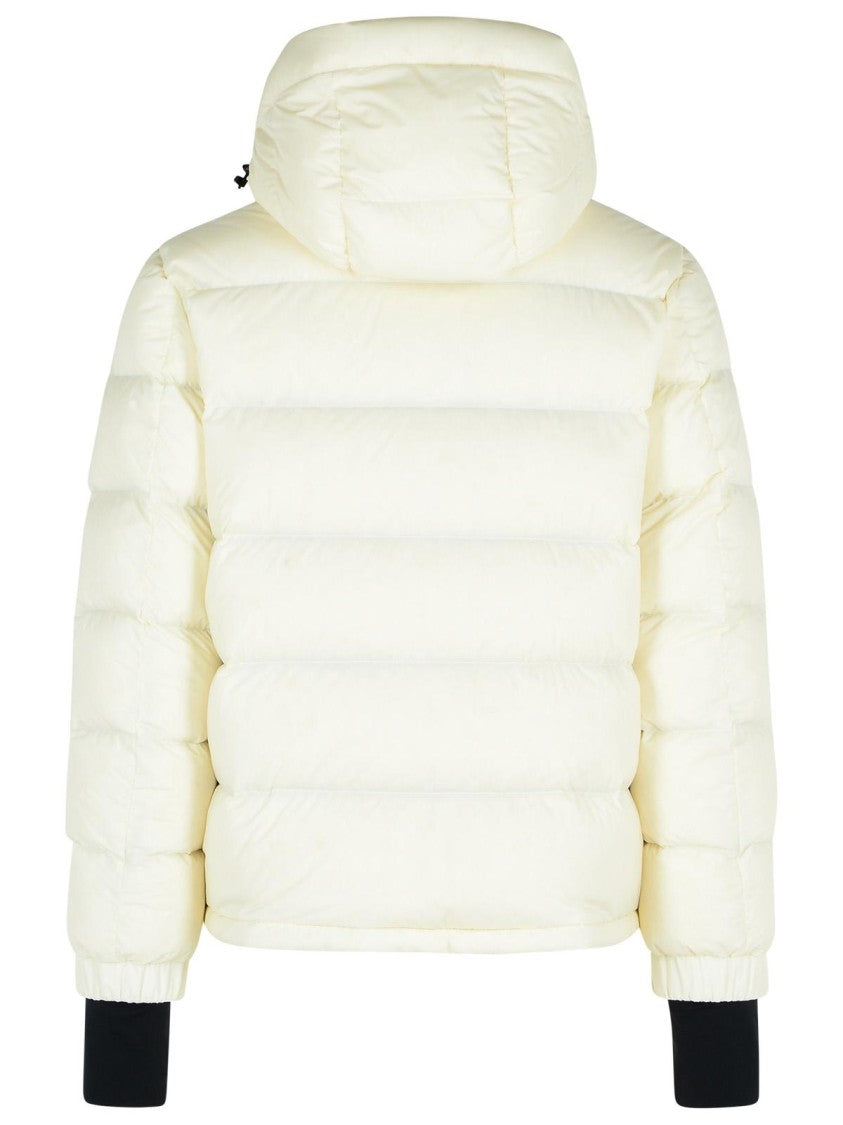 Moncler Grenoble Isorno' White Hooded Ski Down Jacket