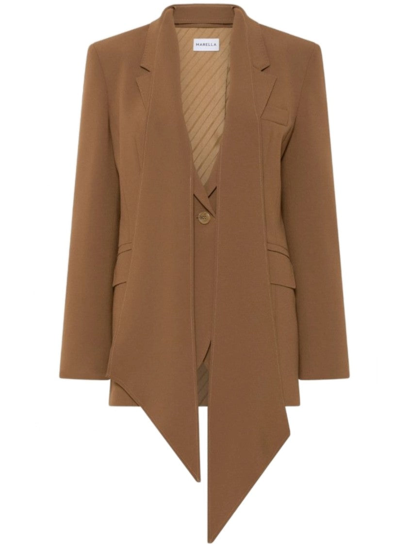 Marella Asymmetrical Front Pointed Hem Blazer