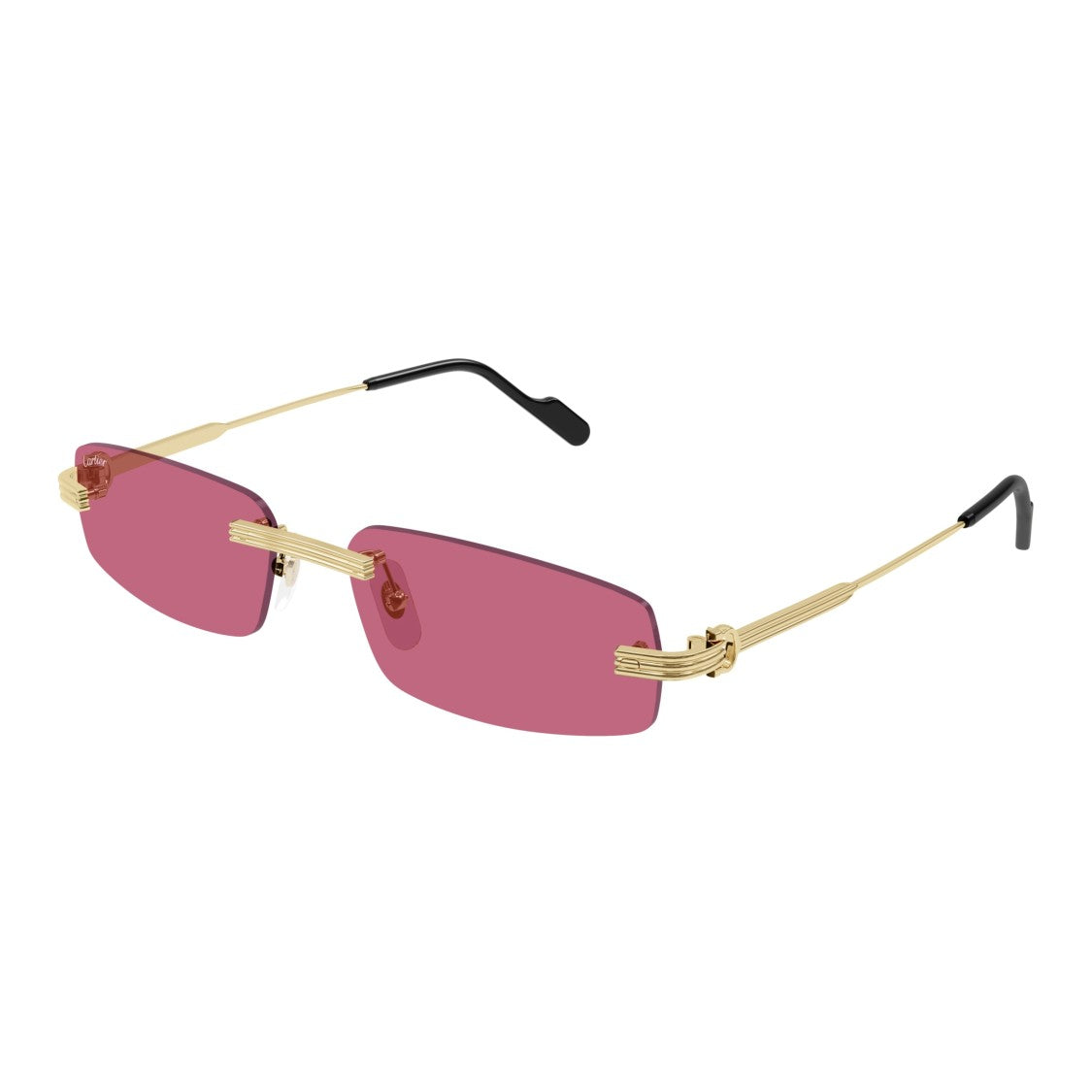 Cartier Ct0535s Rimless Sunglasses With Gold-Toned Detailing