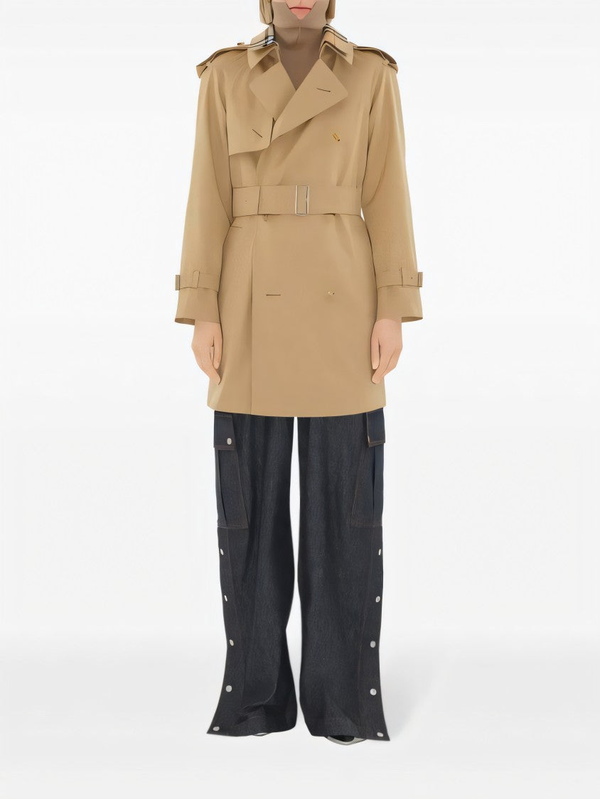 Burberry Double-Breasted Cotton Trench Coat