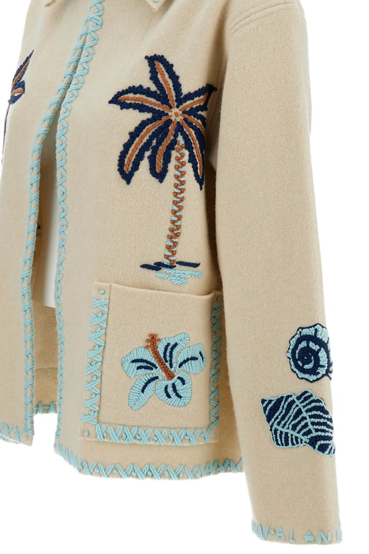 Alanui Intricately Embroidered Virgin Wool Jacket With Boxy Silhouette