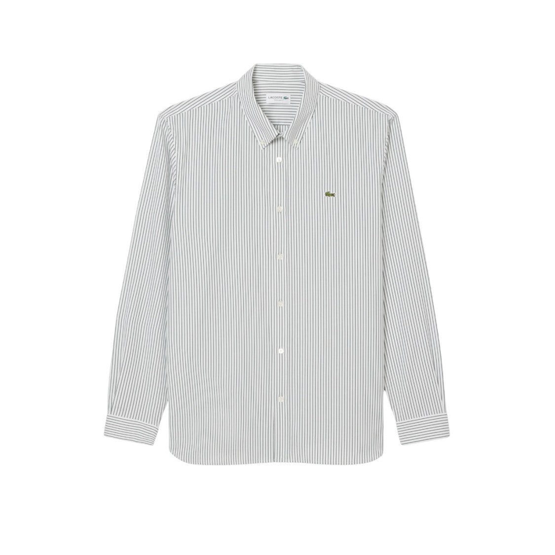 Lacoste Pinstriped Cotton Shirt With Mother-Of-Pearl Buttons