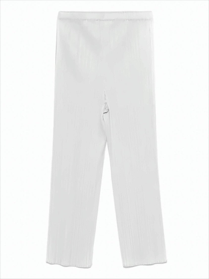 Pleats Please Cropped Wide-Leg Training Pants With Textured Pleats