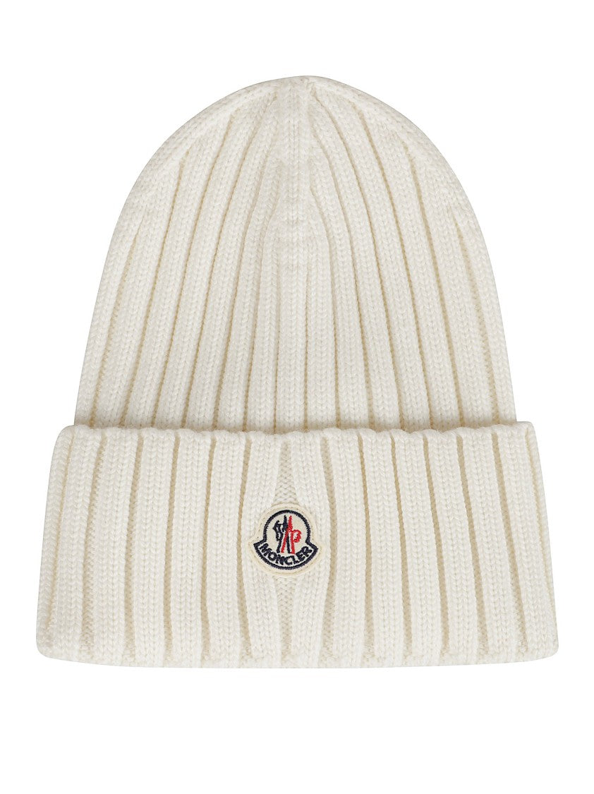 Moncler Ribbed Knit Beanie With Folded Cuff