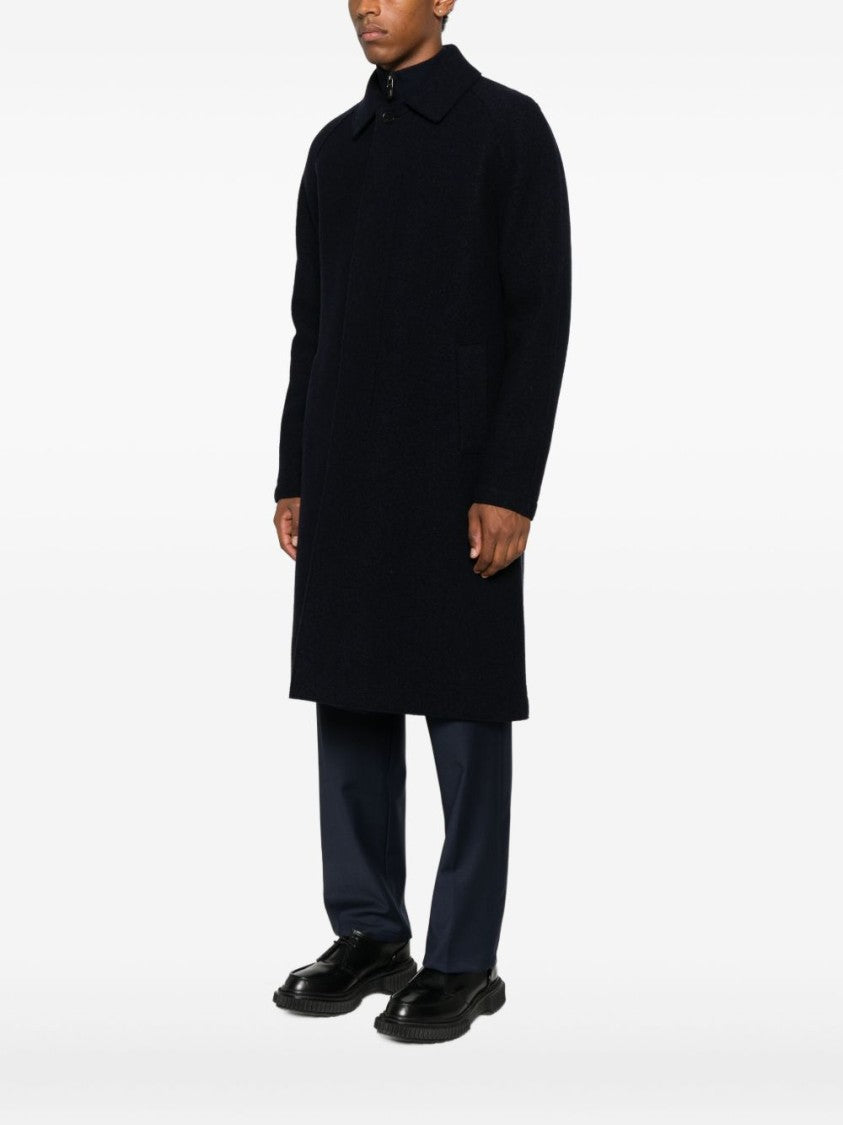 Harris Wharf London Long Coat In Virgin Wool