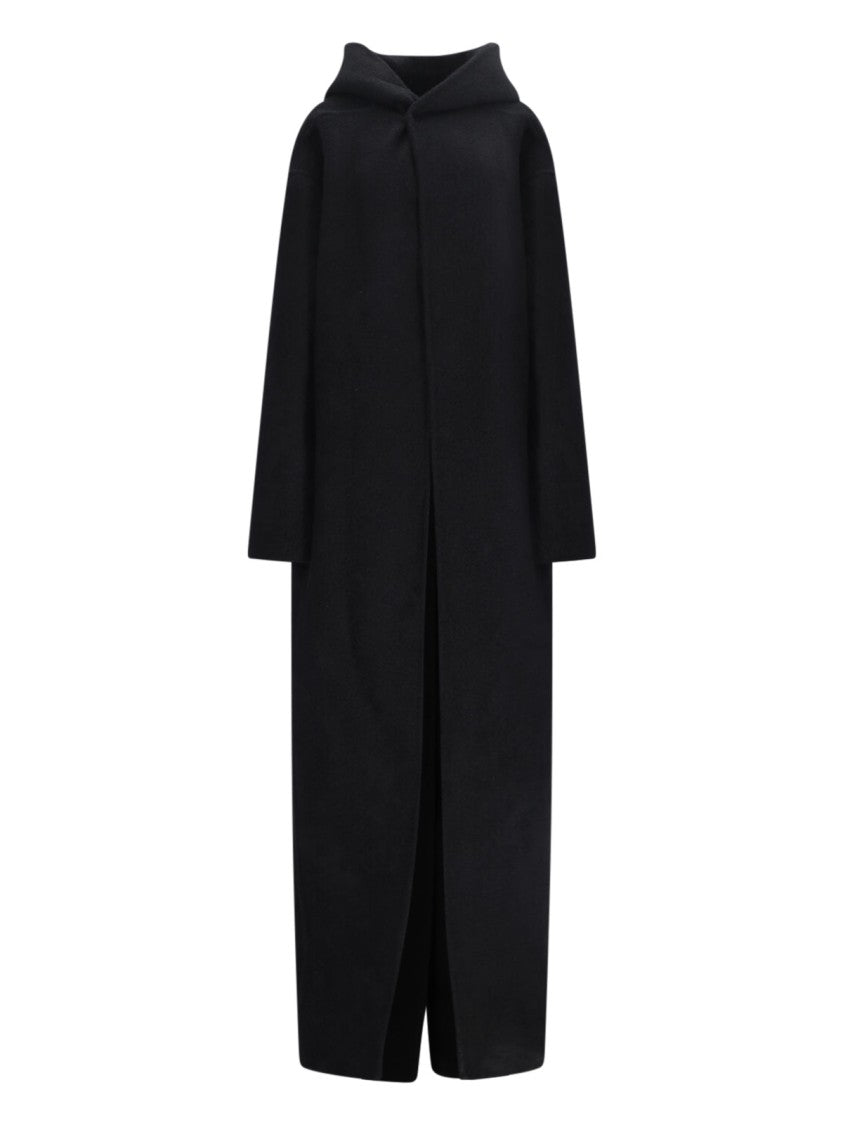 Rick Owens Maxi Hooded Coat – Black