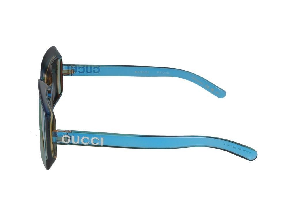 Gucci Blue Bold Logo Detail Sunglasses