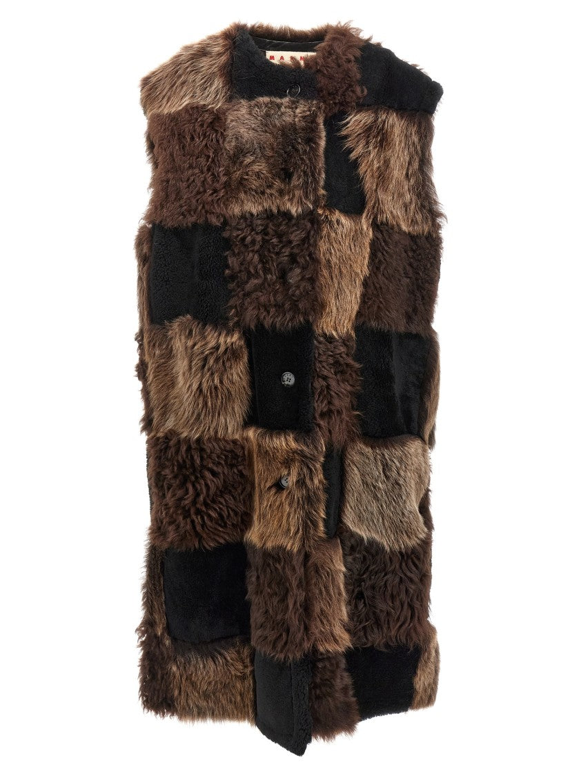 Marni Long Shearling Vest