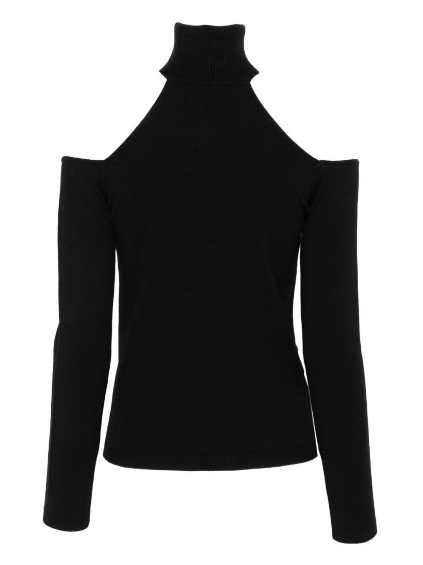 Semi Couture Tailored Black Sweater With Detachable Turtleneck