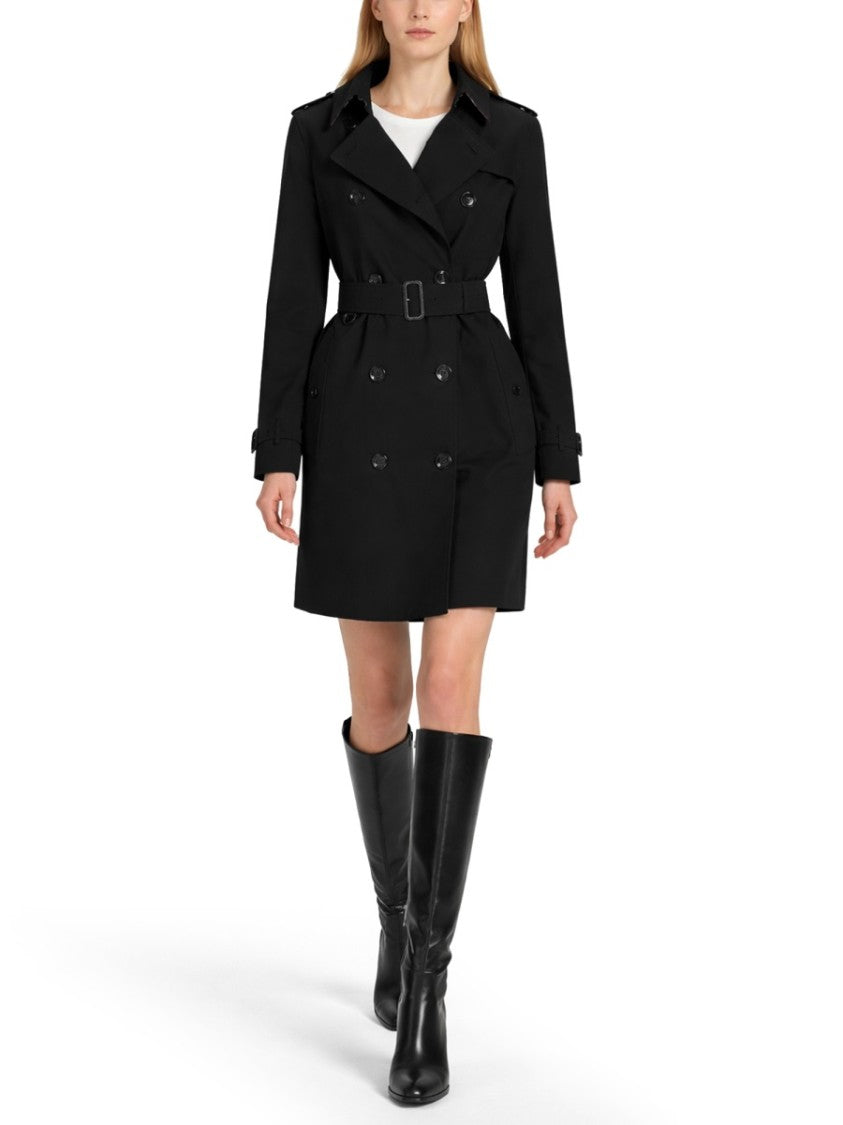 Burberry Double-Breasted Knee-Length Belted Trench Coat