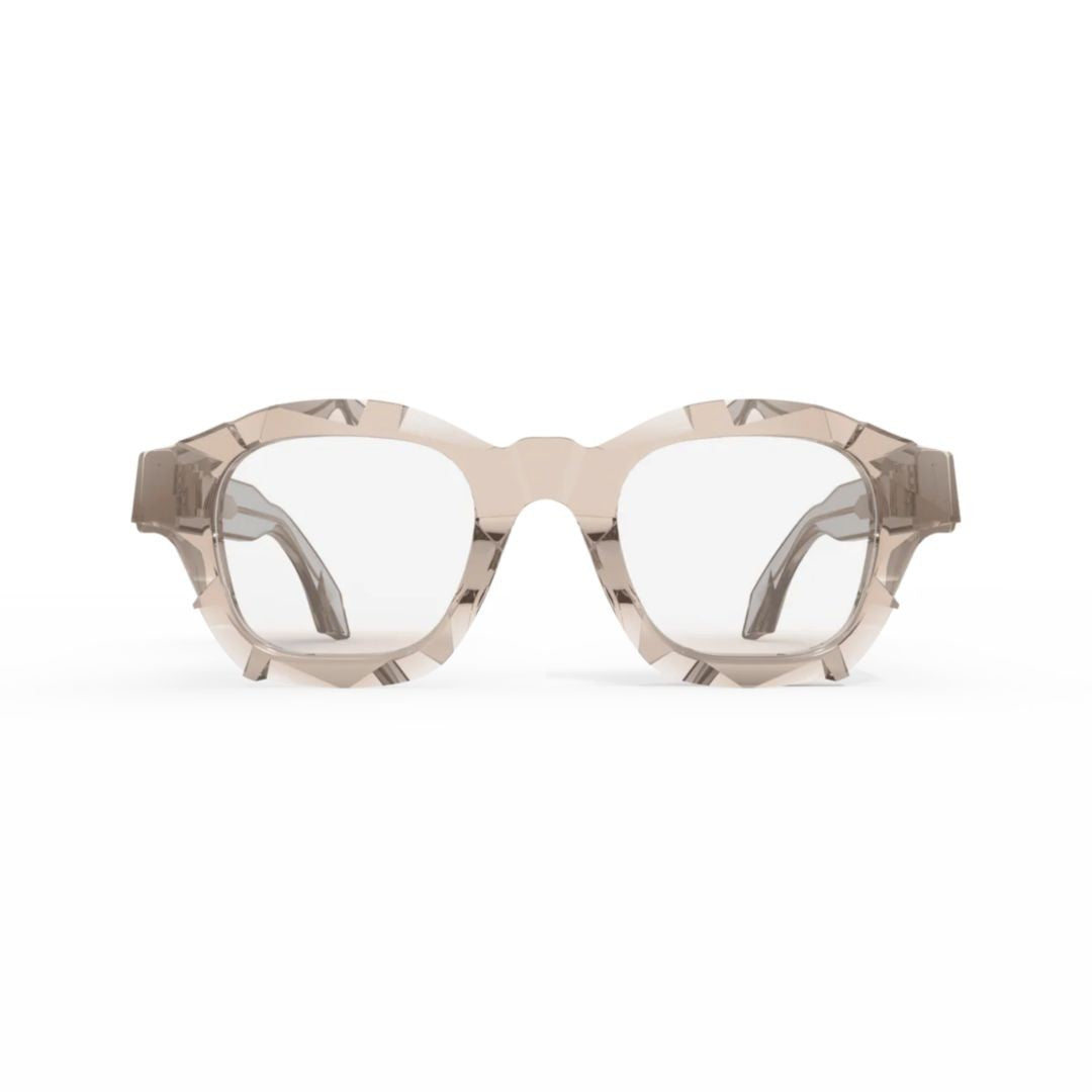 Pugnale L486 V Shine Geometric Acetate Eyeglasses With Faceted Design