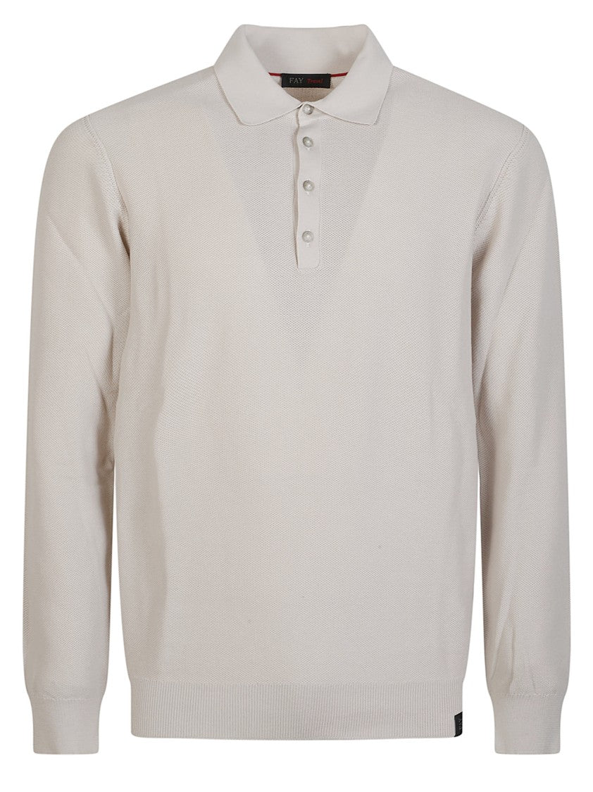Fay Polo Neck Cotton Sweater