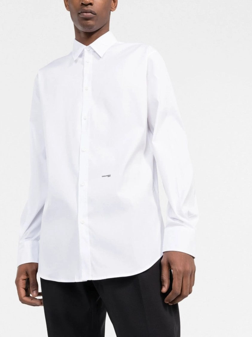 Dsquared2 Relax Dan White Cotton Pointed Shirt