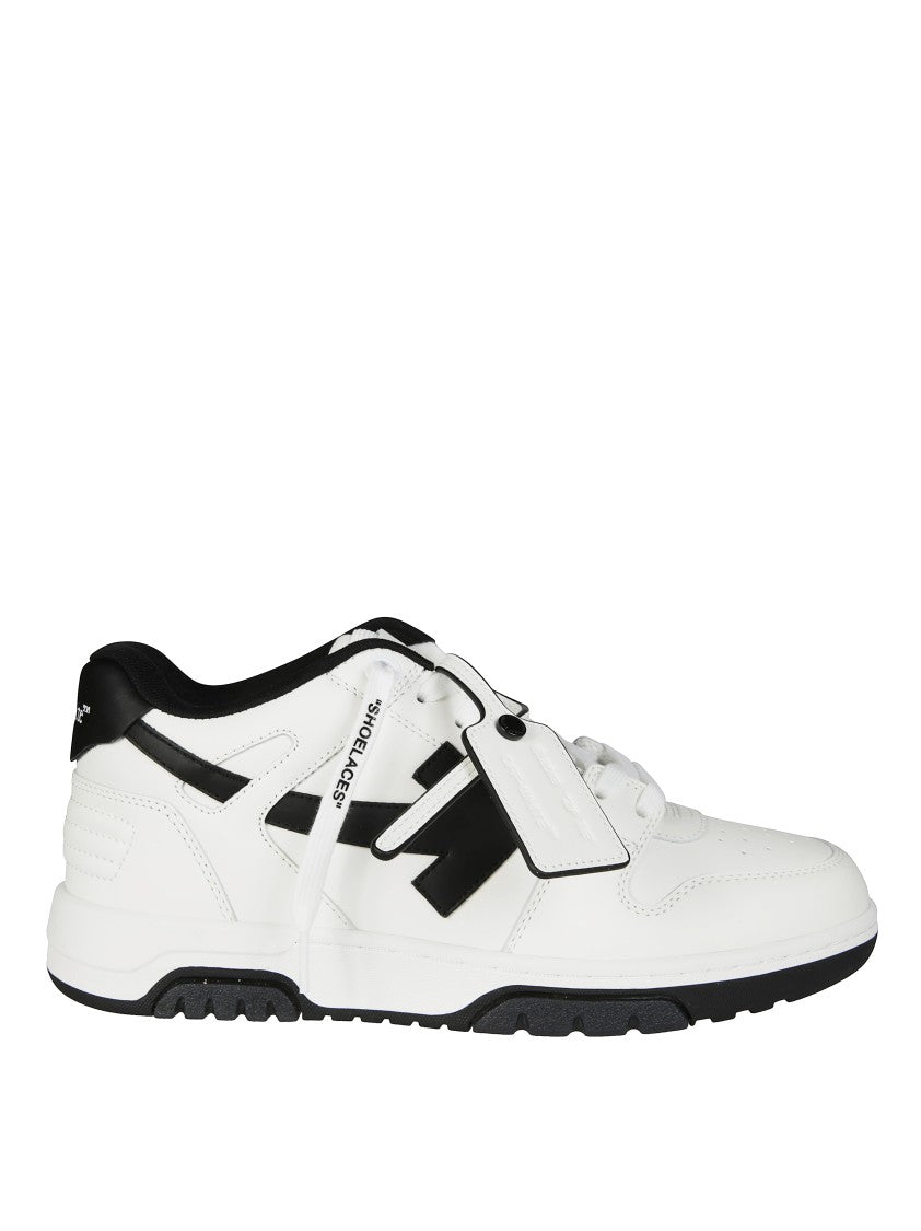 Off-White Sole White Sneakers With Bold Accents