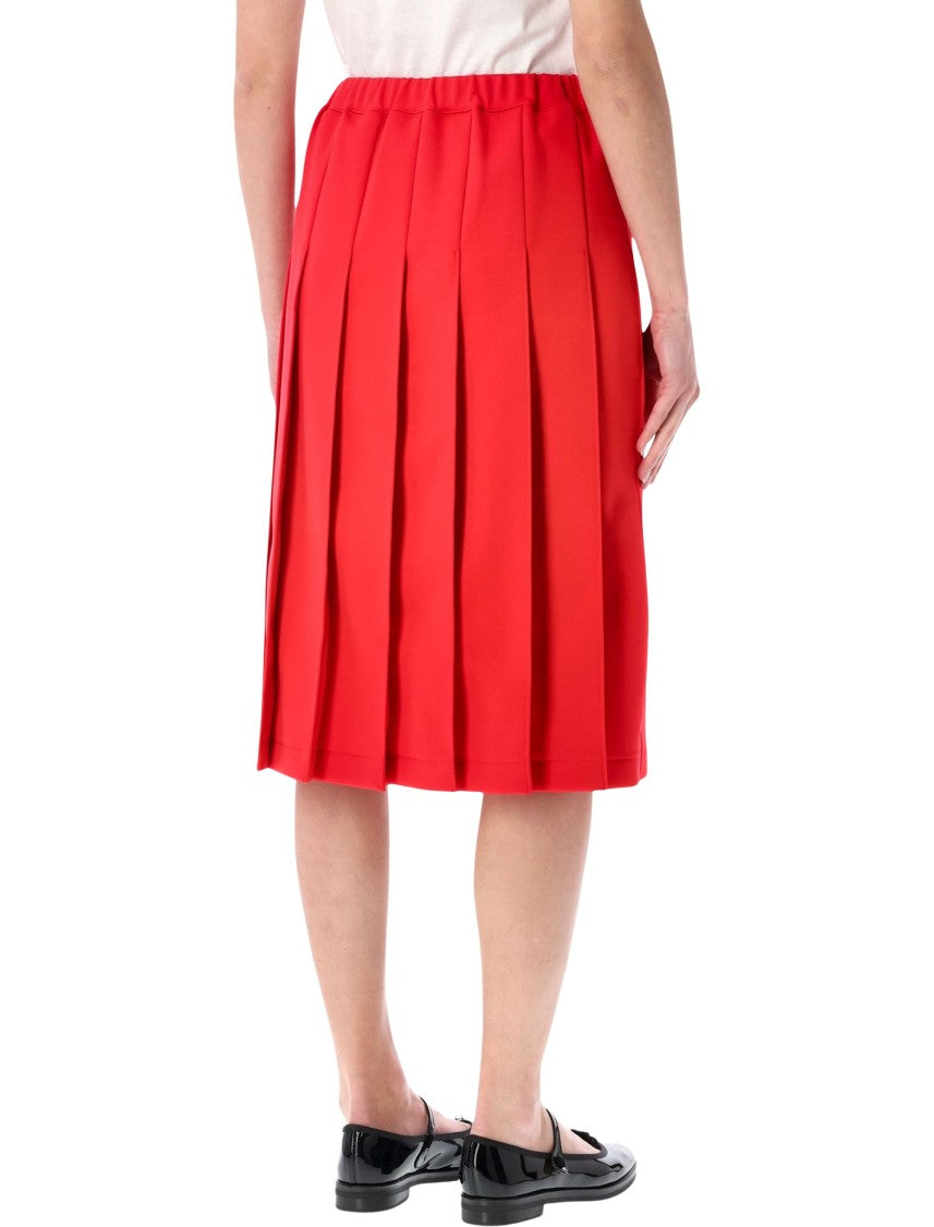 Comme Des Garçons Defined Pleated Midi Elastic Skirt