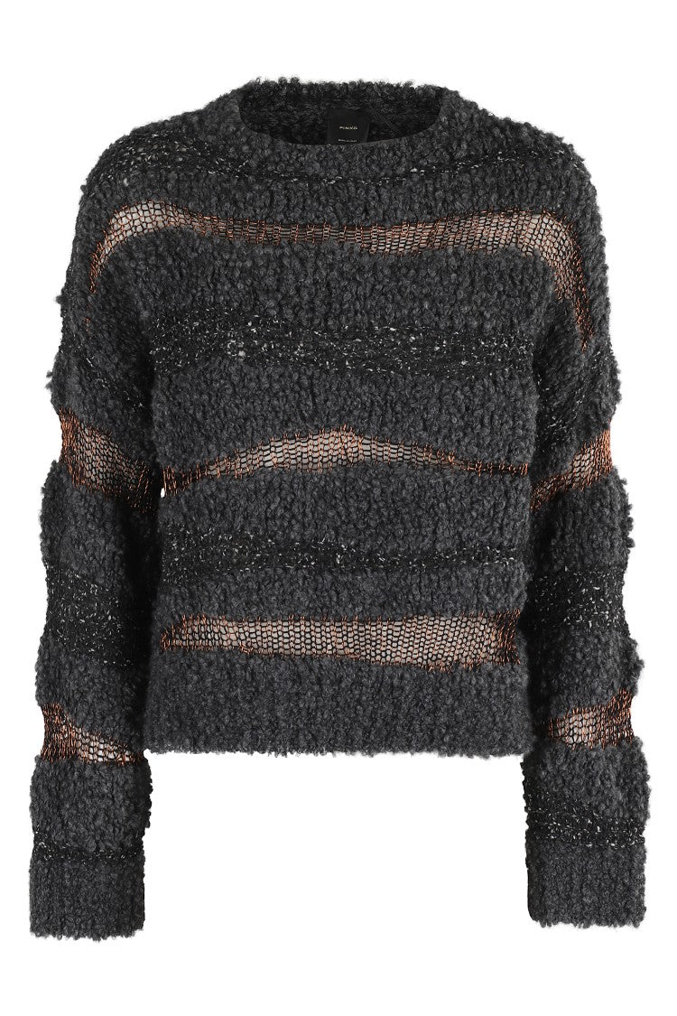 Pinko San Domino Pattern Sweater With Lurex Thread Inserts