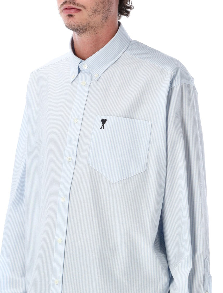 Ami Paris Adc Stripes Boxy Striped Shirt